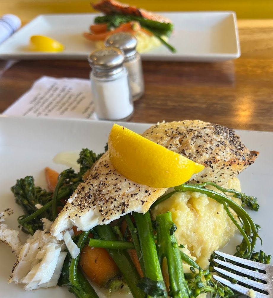 Halibut from the Loft (salmon in the background)